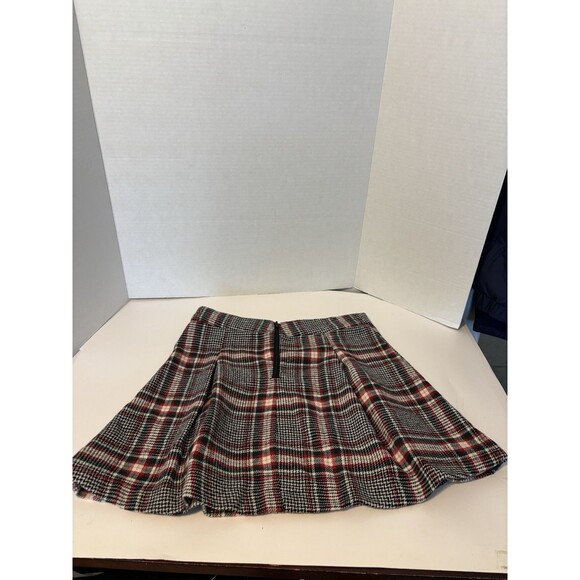 School Girl Red and Black Plaid Pleated Mini Skirt Size 11/12 Punk Grunge Preppy - Picture 4 of 9